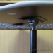 Teknion Cherry Gas Lift Adjustable Table Desk Extension